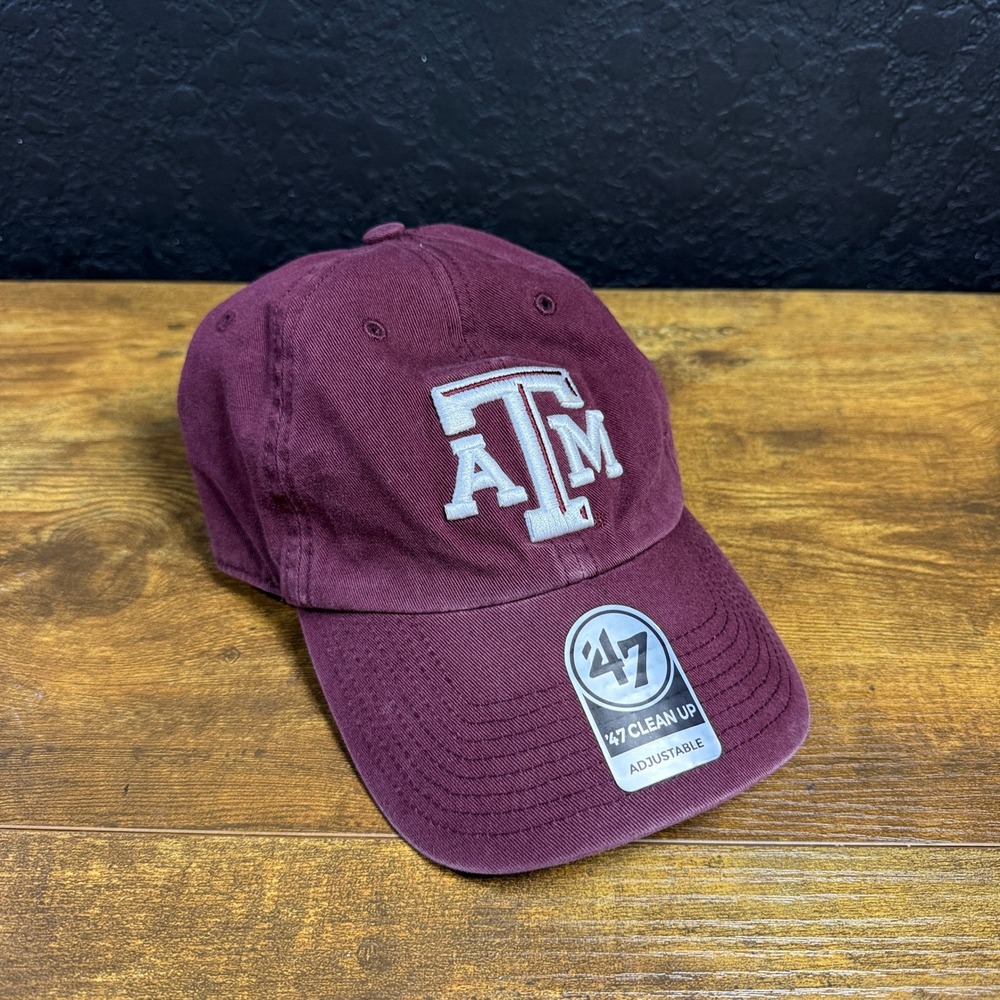 47 Brand Texas A&M Aggies ATM Maroon Cotton Twill Adjustable Cap Mens OSFA
